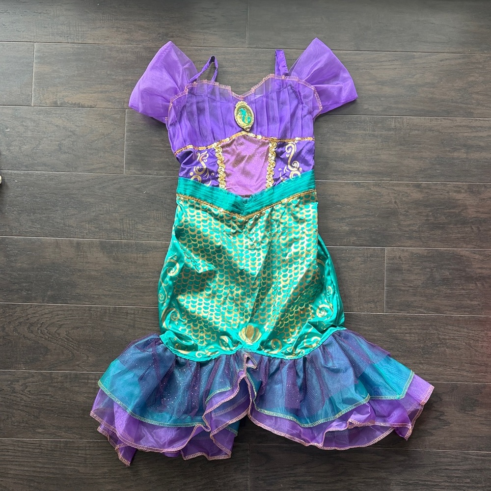 Purple and Green Kids Little Mermaid Costume